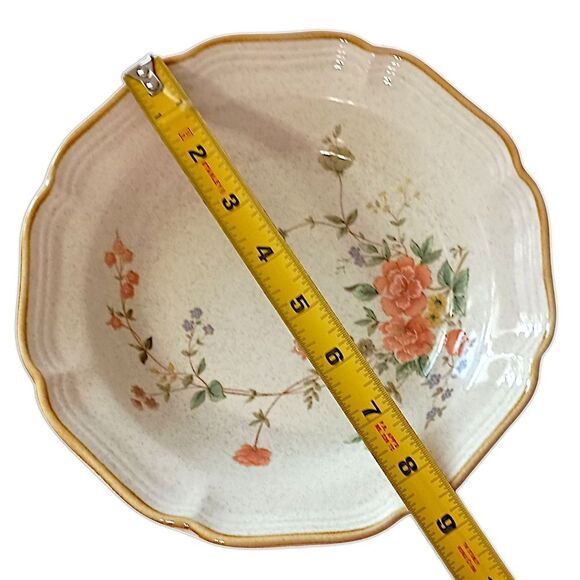 2 Mikasa Garden Club Silk Bouquet Bowls Soup Cereal Stoneware Vintage Cottage - Picture 2 of 16